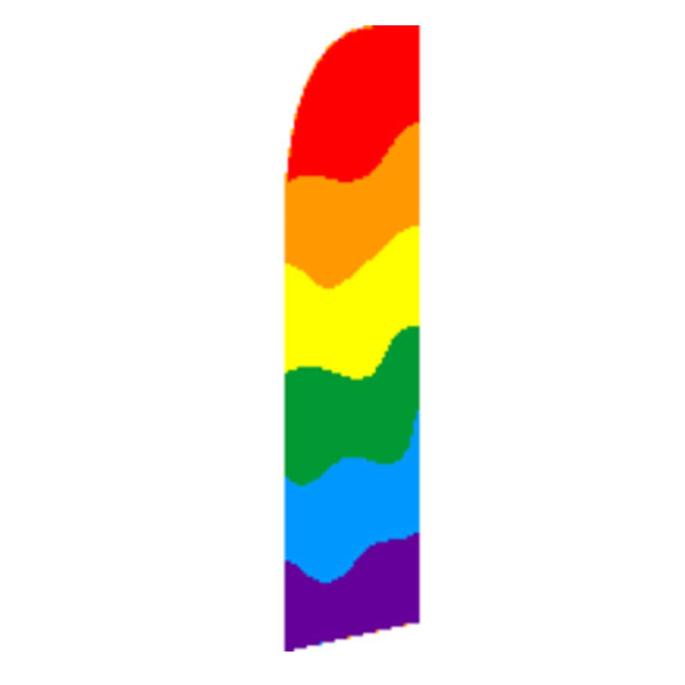 Rainbow / Pride Feather Banner 11.5'x2.5'