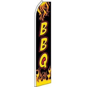 BBQ, Black Feather Banner 11.5'x2.5'