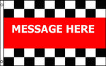 Message Automobile 36"x 60" Flags (Racing Cars Background)