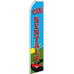 Car Rentals Feather Banner 11.5'x2.5'