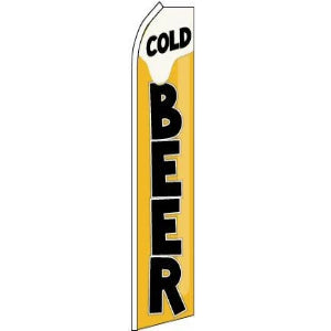 Cold beer Feather Banner 11.5'x2.5'