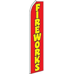 Fireworks, red Feather Banner 11.5'x2.5'