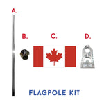 Flagpole Kit w/24"x36" Polyester Flag