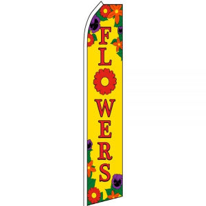 Flowers Feather Banner 11.5'x2.5'