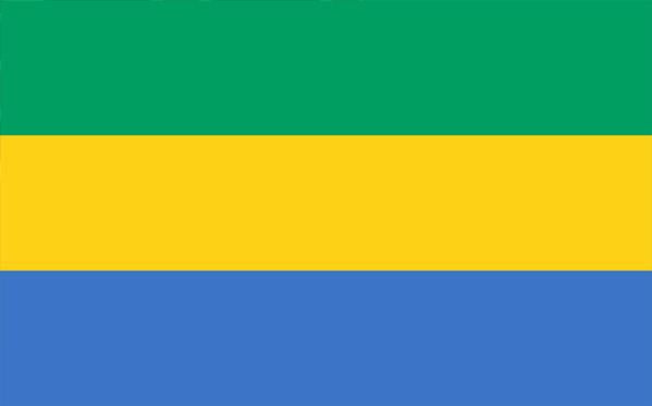 Gabon_National_flag_dysplay_FLAGOUTLET