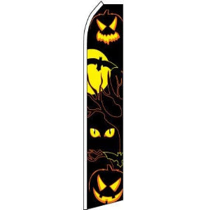 Halloween, Eyes Feather Banner 11.5'x2.5'