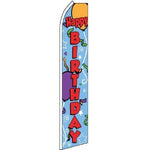 Happy Birthday Feather Banner 11.5'x2.5'