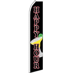 Happy Hour Feather Banner 11.5'x2.5'