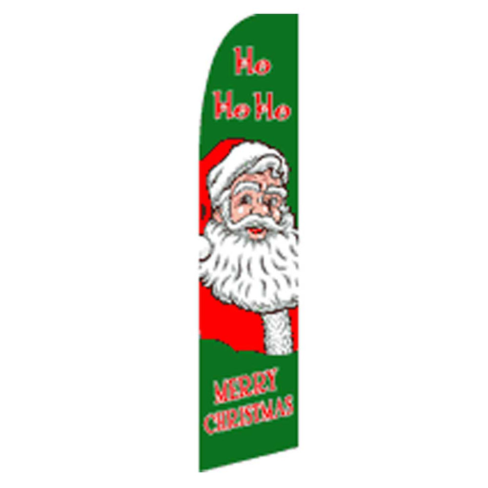 Merry Christmas HoHo Feather Banner 11.5'x2.5'