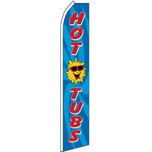 Hot Tubs Feather Banner 11.5'x2.5'