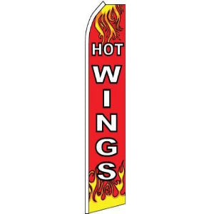 Hot Wings Feather Banner 11.5'x2.5'
