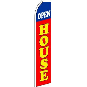 Open House, Red Feather Banner 11.5'x2.5'