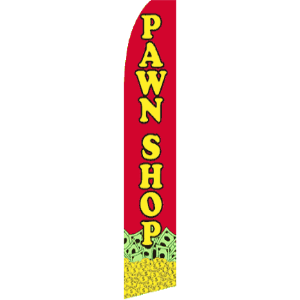 Pawn Shop Feather Banner 11.5'x2.5'