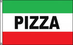 Message "PIZZA" Flags   (Green/White/Red)