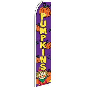 Pumpkins Feather Banner 11.5'x2.5'