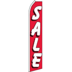Sale, Red/White Feather Banner 11.5'x2.5'