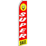 Super Sale, Happy Face Feather Banner 11.5'x2.5'