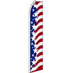USA, Star Spangled Feather Banner 11.5'x2.5'