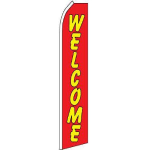 Welcome, Red Feather Banner 11.5'x2.5'