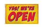 Yes! We're Open, red